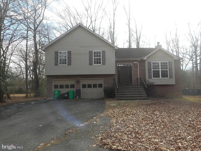 tri-level home with a garage