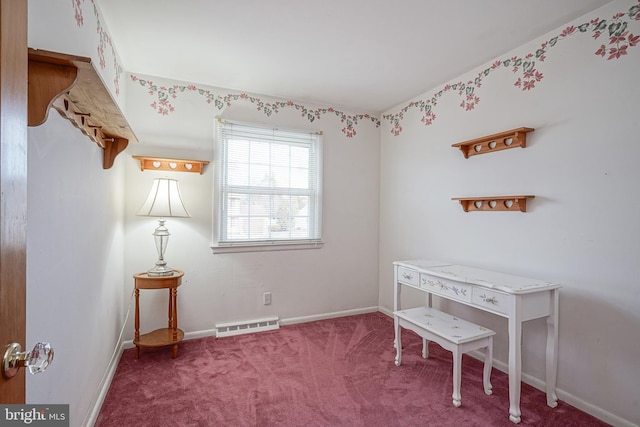 miscellaneous room with carpet floors