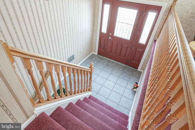 view of tiled entrance foyer