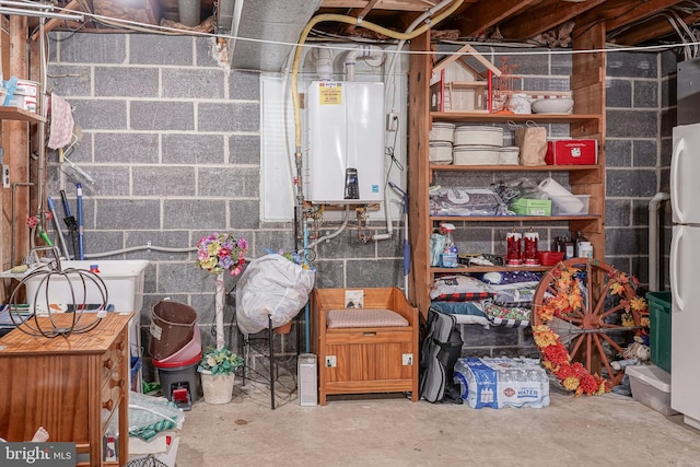 storage with tankless water heater