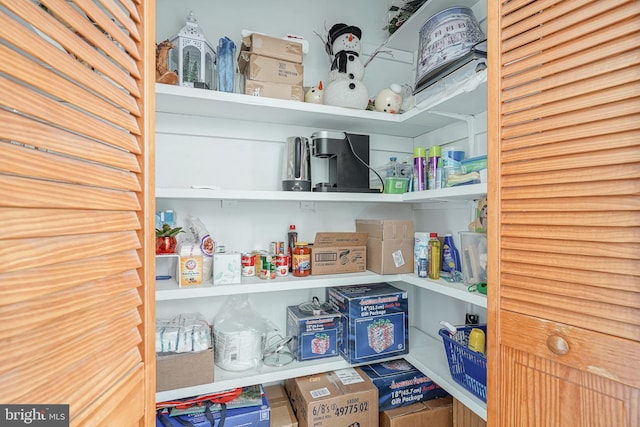 view of pantry