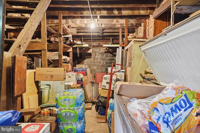 view of storage area