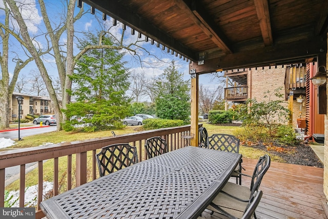 view of wooden deck