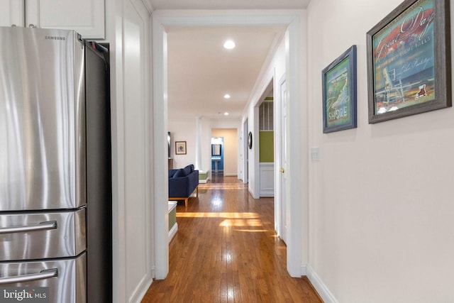 hall featuring hardwood / wood-style flooring