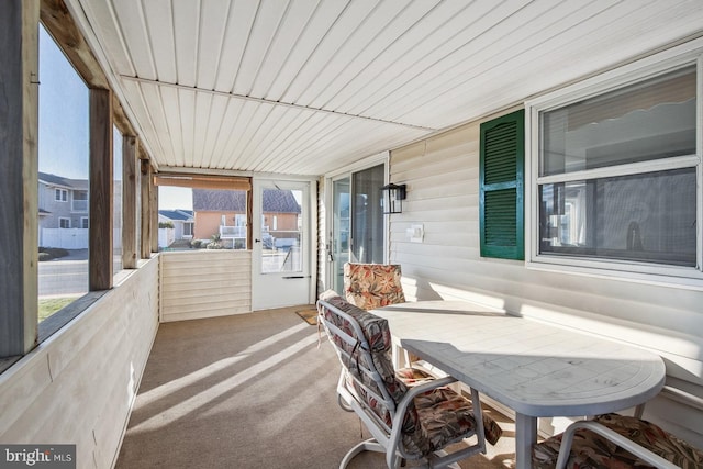 sunroom with a healthy amount of sunlight