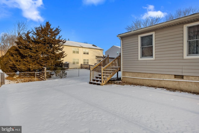 view of snowy yard