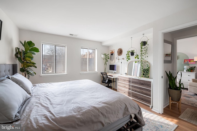 bedroom featuring light hardwood / wood-style flooring