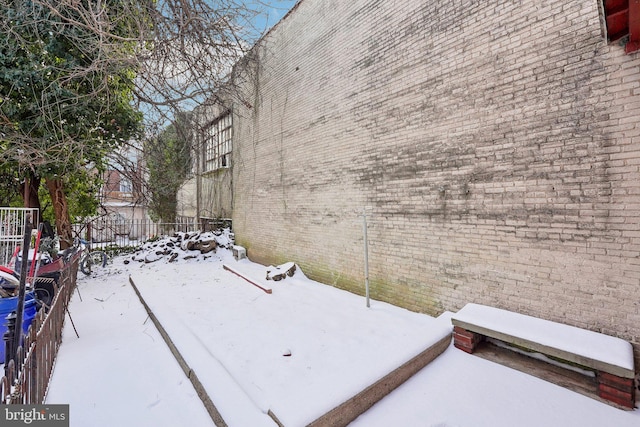 view of snowy yard