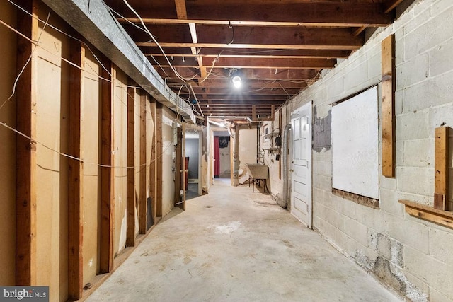 basement featuring sink