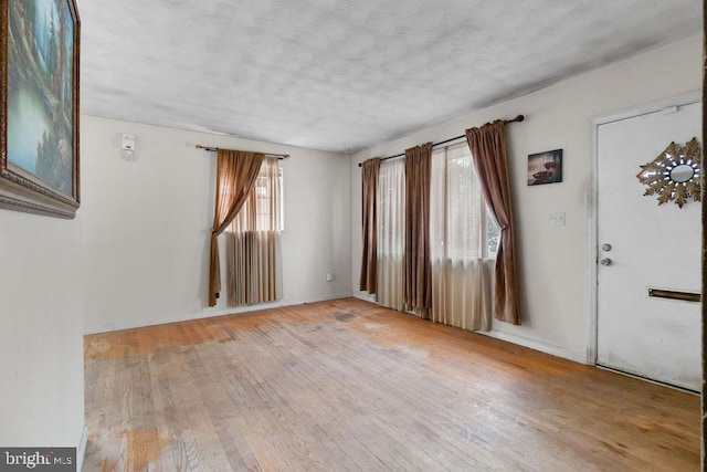 foyer entrance with light hardwood / wood-style floors