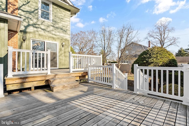 view of wooden deck