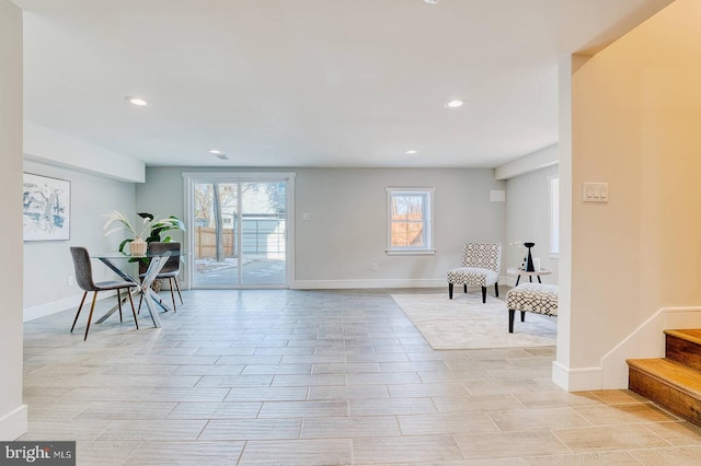 sitting room featuring a healthy amount of sunlight