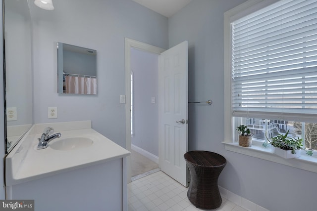 bathroom featuring vanity