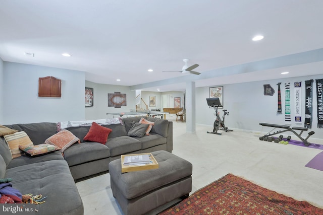 view of carpeted living room