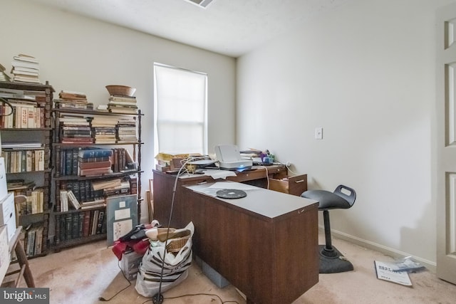 view of carpeted office