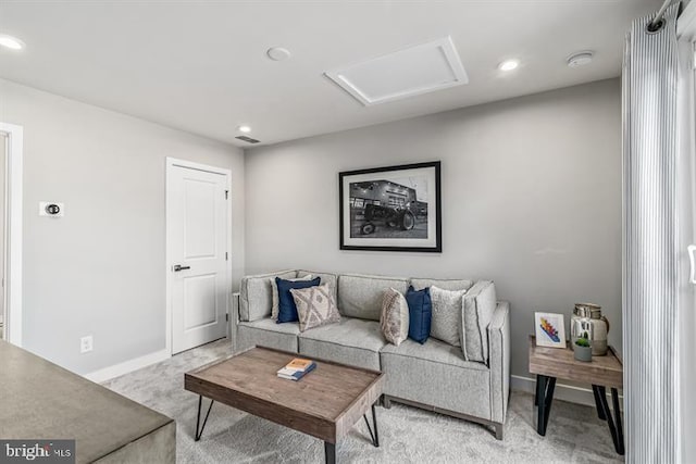 view of carpeted living room