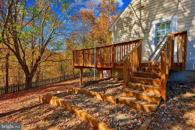 view of wooden deck