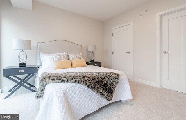 view of carpeted bedroom