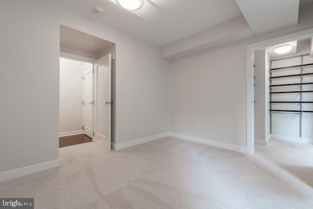 basement with carpet floors