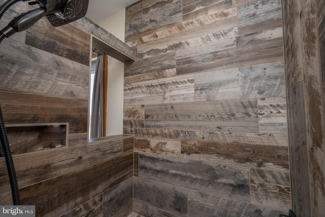 bathroom featuring walk in shower