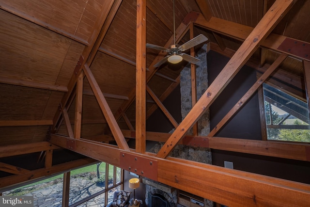 unfinished attic with a healthy amount of sunlight