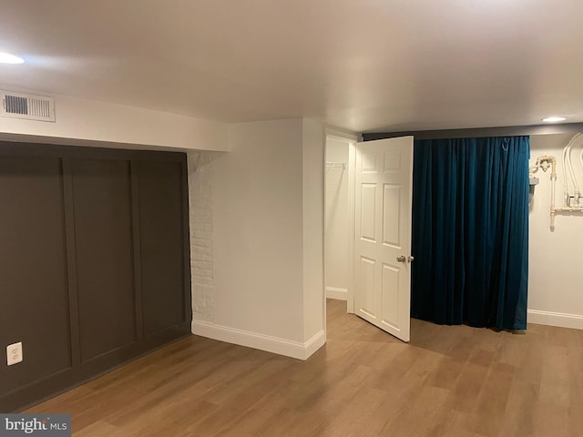 interior space featuring light wood-type flooring