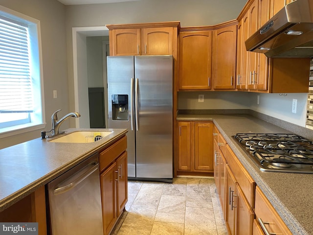 kitchen featuring sink and appliances with stainless steel finishes