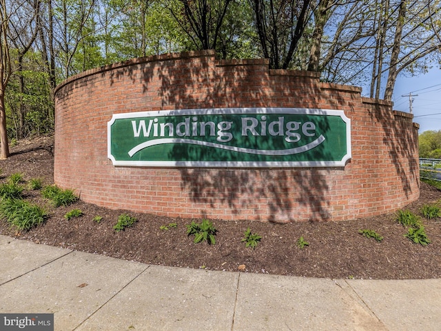 view of community sign