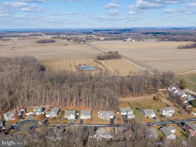 drone / aerial view with a rural view