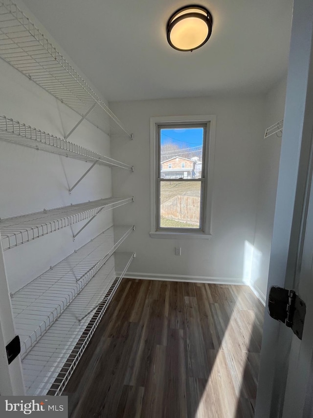 interior space featuring dark hardwood / wood-style floors