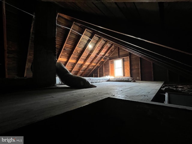 view of attic