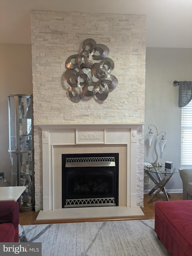 room details featuring hardwood / wood-style flooring