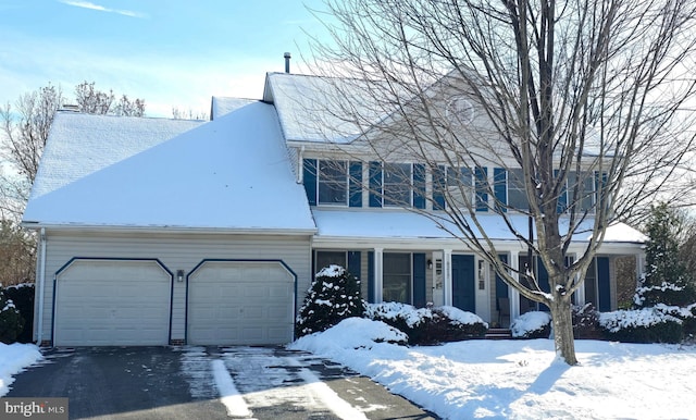 view of front of house featuring a garage