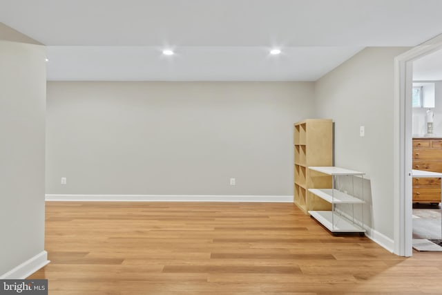 interior space featuring light wood-type flooring