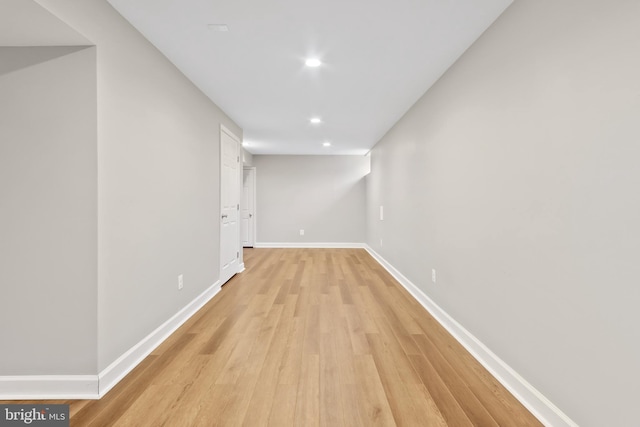 hallway featuring light hardwood / wood-style floors