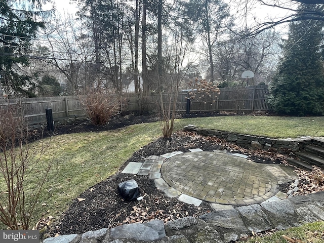 view of yard with a patio