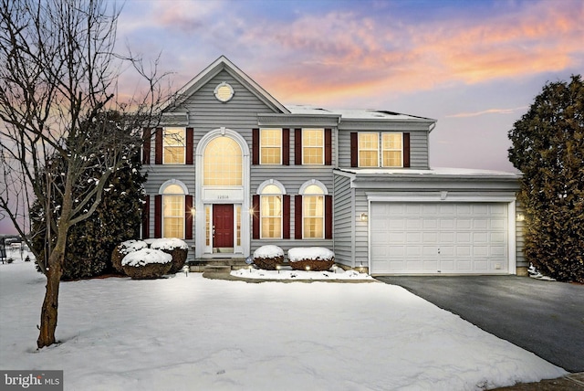 view of front facade with a garage