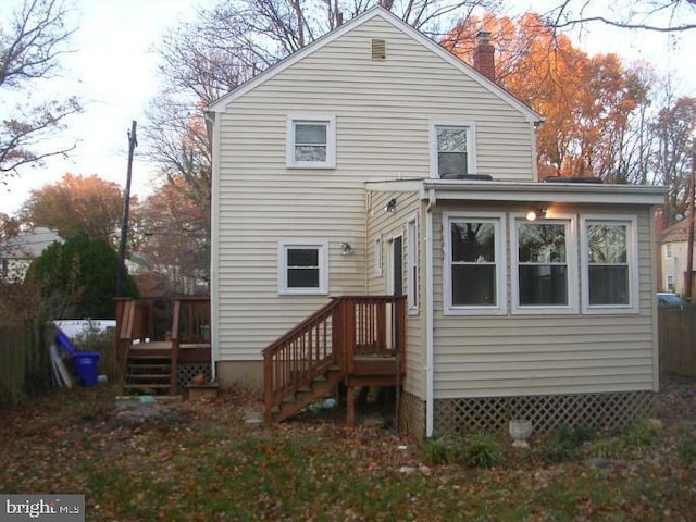 view of rear view of property