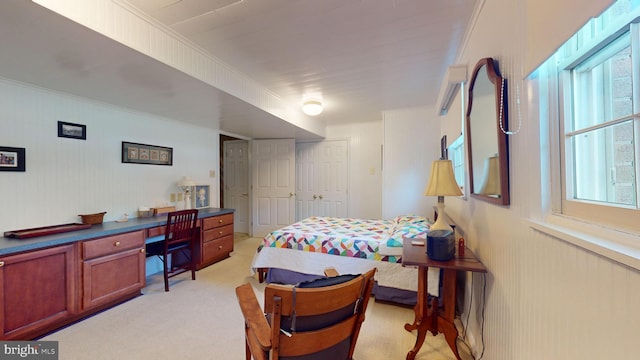 view of carpeted bedroom