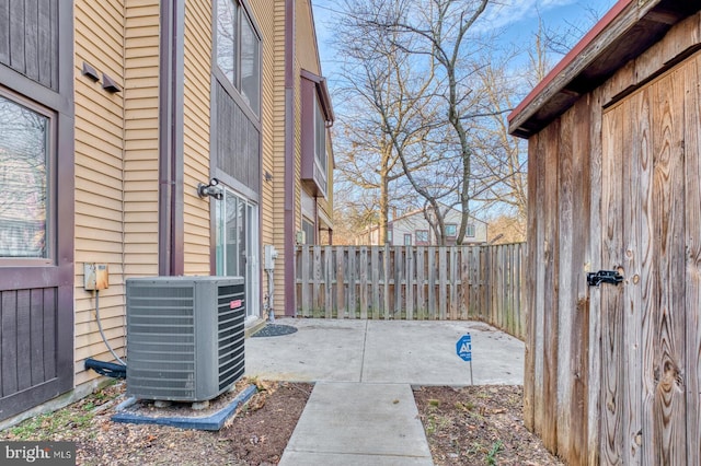 view of patio with central AC unit