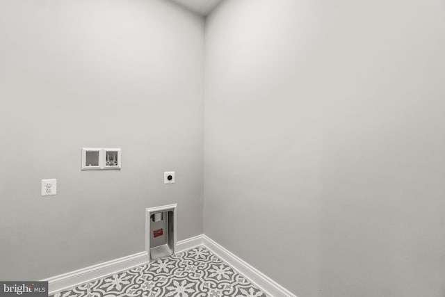 laundry area with electric dryer hookup