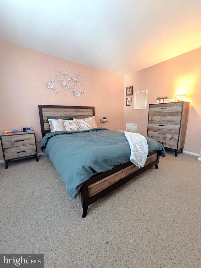 bedroom with carpet