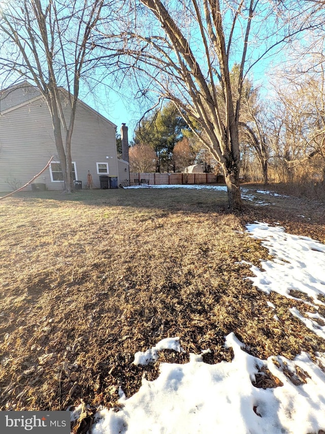 view of snowy yard