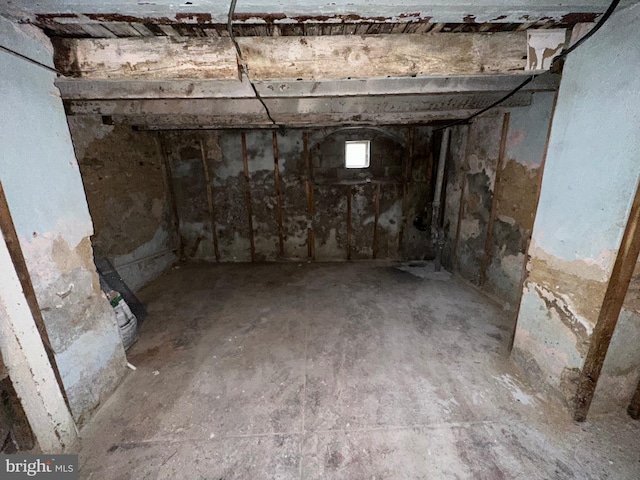 view of basement