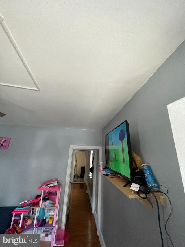 playroom featuring hardwood / wood-style flooring