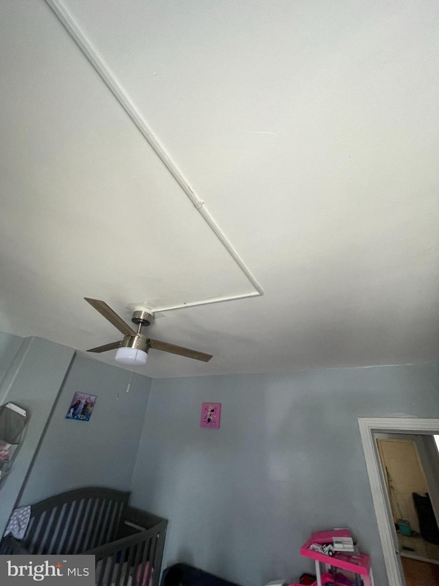 interior details with ceiling fan