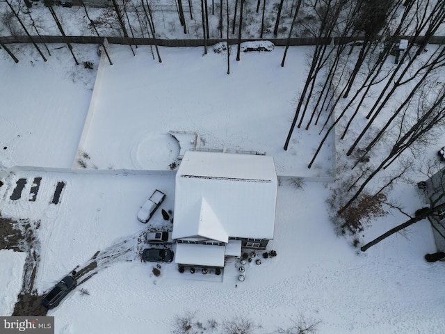 view of snowy aerial view