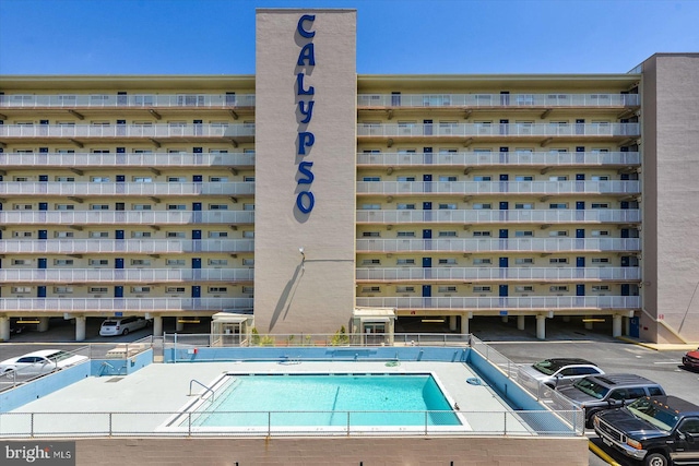 view of pool with a patio