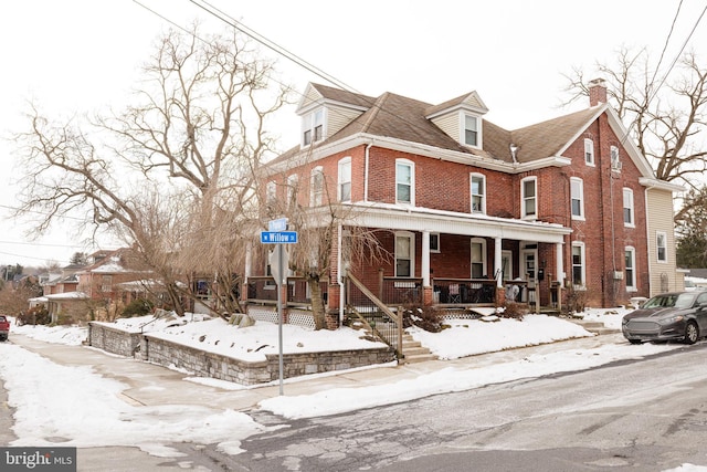 view of front of home with a porch