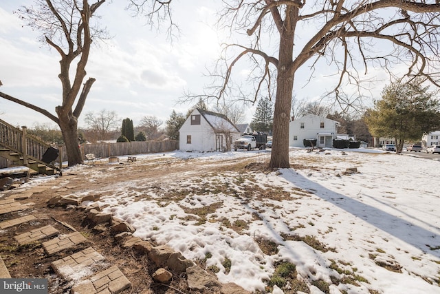 view of snowy yard